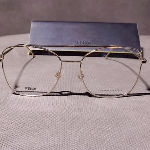 ◇》Fendi FF 0354 Eyeglasses J5G Gold 55mm Frame FF0354《◇